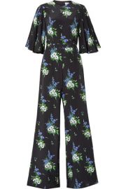 Les R  veries - Floral-print silk crepe de chine jumpsuit at Net A Porter