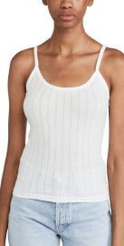 Leset Pointelle Classic Tank Top White M at Shopbop