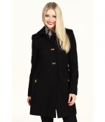 Leslie's black coat at Zappos