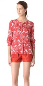 Leslie's red blouse by ALC at Shopbop