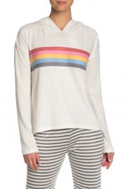 Let\'s Flamingo Stripe Hoodie by PJ Salvage at Nordstrom Rack