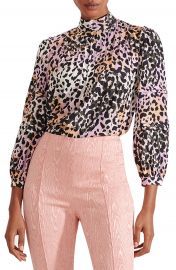  Lety Cheetah Blouse by Veronica Beard at Nordstrom