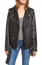 Levi  x27 s   Oversize Faux Leather Moto Jacket   Nordstrom at Nordstrom