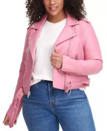 Levis Faux Leather Belted Moto Jacket at Macys