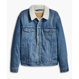 Levis Fleece Denim Trucker Jacket at La Redoute