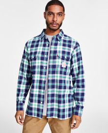 Levis Mens Worker Relaxed-Fit Plaid Button-Down Shirt Created for Macys - Macys at Macys