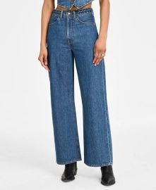 Levis Premium Womens Ribcage Wide-Leg Braided Cotton Jeans - Macys at Macys