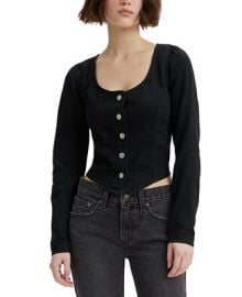 Levis Womens Daryn Cotton Long-Sleeve Corset Blouse - Macys at Macys