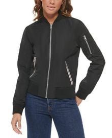 Levis Womens Lightweight Zip-Detail Bomber Jacket - Macys at Macys