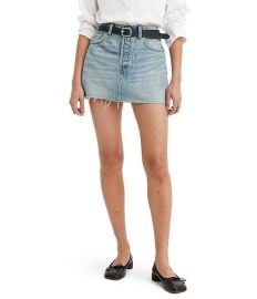 Levix27s Icon Mid Rise Raw Hem Denim Micro Mini Skirt Dillardx27s at Dillards