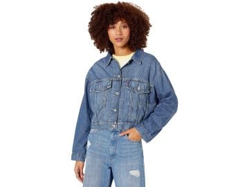 Levix27s Womens Cropped Loose Trucker  com at Zappos