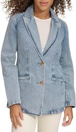 Levix27s Womenx27s Denim Single Breasted Blazer at Womens Clothing store at Amazon