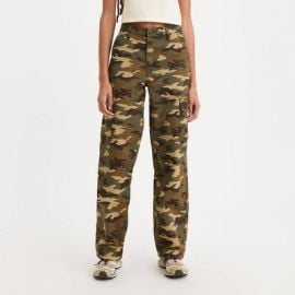 Levix27s Womenx27s Mid-rise x2794 Baggy Cargo Wide Leg Jeans - Grape Leaf Emily Camo 27 Target at Target