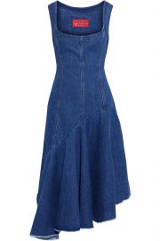 Lewis asymmetric paneled denim dress at The Outnet