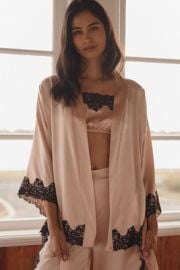 Lexi Wood X Hanky Panky Diane Silk Slip Robe2 at Anthropologie