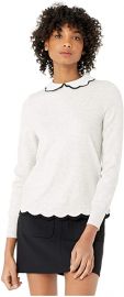 Lheo Embellished Collar with Scallop Hem at Zappos