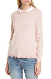 Lheo Scallop Detail Layered Sweater at Nordstromm