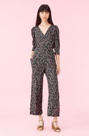 Lia Floral Silk Twill Jumpsuit at Rebecca Taylor