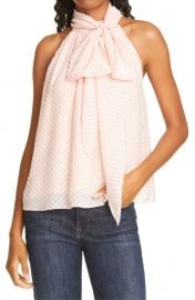 Liana Fil Coupé Ruffled Bow Top at Nordstrom