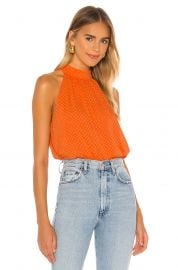 Liana High Bow Neck Top  at Revolve