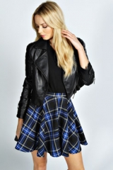 Libby Tartan Skirt at Boohoo