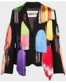 Libertine Fringe With Benefits Short Blazer Jacket - at Bergdorf Goodman