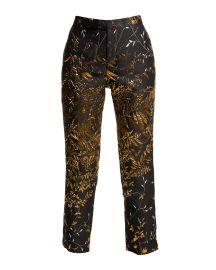 Libertine Golden Beijing Embroidered Cropped Trousers at Neiman Marcus