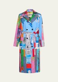 Libertine Nyc Cityscape Print Belted Long Trench Coat at Bergdorf Goodman