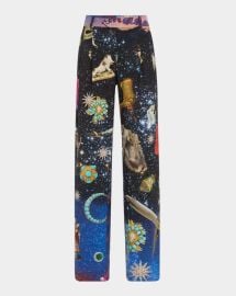 Libertine Starry Night Redux Pleated Wool Baggy Trousers at Neiman Marcus