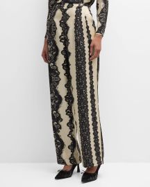 Libertine Venetian Lace Baggy Trousers at Neiman Marcus