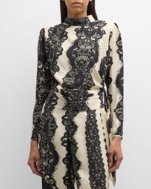 Libertine Venetian Lace Side-Tie Blouse at Neiman Marcus