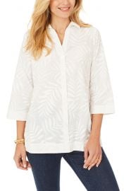 Liberty White Palms Cotton Blouse at Nordstrom