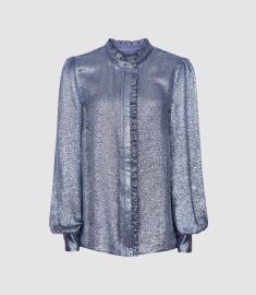 Liddy Metallic Blouse at Reiss