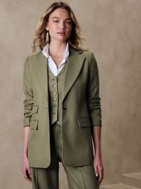 Lido Blazer in Desert Thyme at Banana Republic