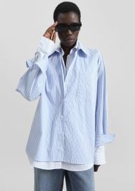 Lienz Double Shirt - Blue/White Stripe at The Frankie Shop