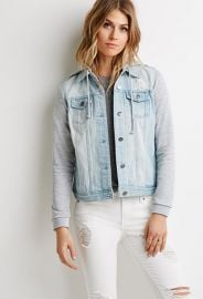 Life in Progress Hooded Denim Jacket  Forever 21 - 2049257269 at Forever 21