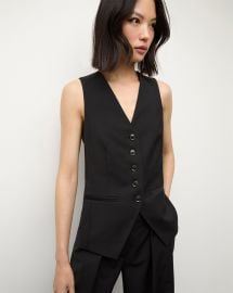 Liff Suit Vest in Black at Veronica Beard