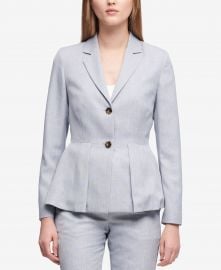 Light Blue Two Button Peplum Jacket at Walmart