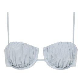 Light Denim Petal Bikini Top at Montce