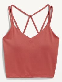 Light Support PowerPress Strappy Longline Sports Bra for Women at Old Navy