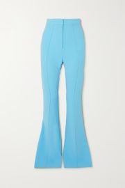 Light blue Aldrich crepe flared pants ALEX PERRY NET-A-PORTER at Net a Porter