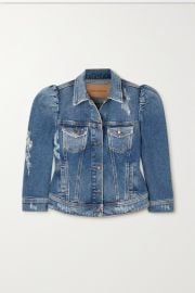 Light denim Ada distressed denim jacket RETROFTE NET-A-PORTER at Net a Porter