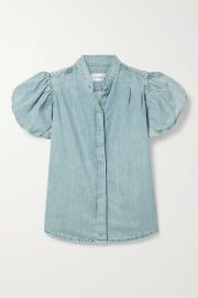 Light denim Denim top FRAME NET-A-PORTER at Net a Porter