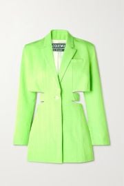 Light green Bari cutout woven mini dress  JACQUEMUS  NET-A-PORTER at Net a Porter