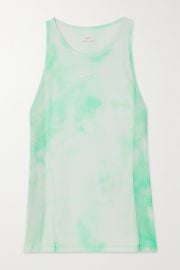 Light green Icon Clash City Sleek mesh-paneled tie-dyed Dri-FIT tank  NIKE  NET-A-PORTER at Net a Porter