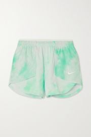 Light green Icon Clash Tempo Luxe mesh-paneled tie-dyed Dri-FIT shorts  NIKE  NET-A-PORTER at Net a Porter