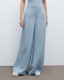 Light indigo Demie Pant in Lightweight Washed Hemp Denim TWP at TWP