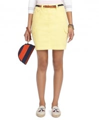 Light yellow denim skirt at Brooks Brothers