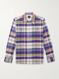 Lightweight Plaid Flannel Overshirt at Noah NY