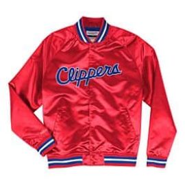 Lightweight Satin Jacket Los Angeles Clippers - Shop Mitchell amp Ness Outerwear and Jackets Mitchell amp Ness Nostalgia Co at Mitchell and Ness